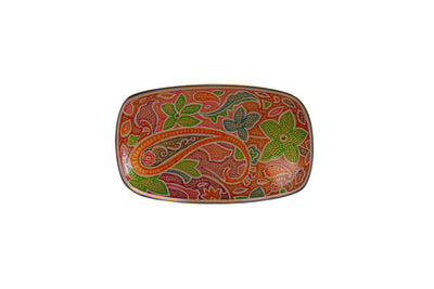 Paisley Bloom Hand-Painted Paper Mache Box