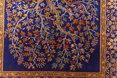 Nature’s Serenade Tree of Life Carpet - Hand Knotted Pure Silk Kashmiri Carpet (2.5ft * 4ft)