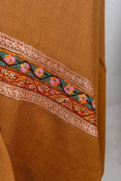 Kashmiri Hand Embroidered Jamawar suit with all over Heavy Aari Embroidery and Hand Tilla Embroidery