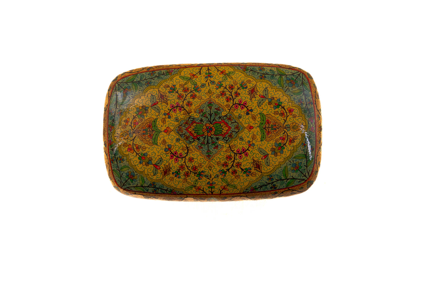 Meadow Harmony Rectangular Hand-Painted Paper Mache Box