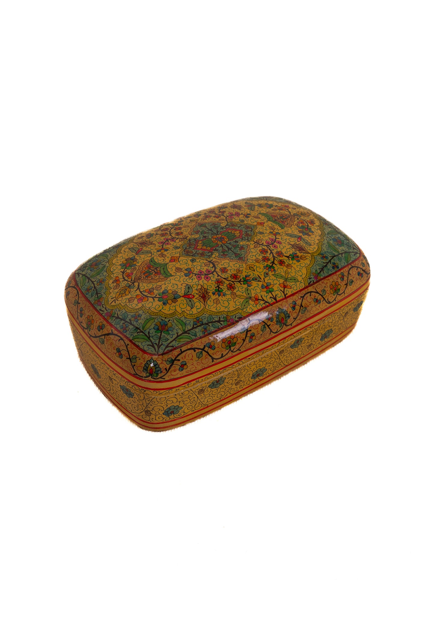 Meadow Harmony Rectangular Hand-Painted Paper Mache Box