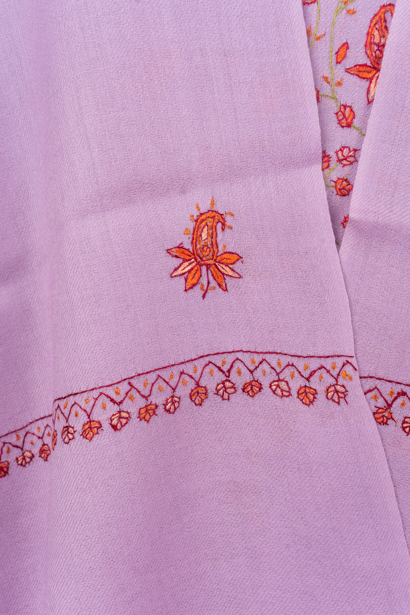 Gulab-e-Shehr Sozni Ensemble: Kashmiri Hand Embroidered Suit with all over Sozni Embroidery