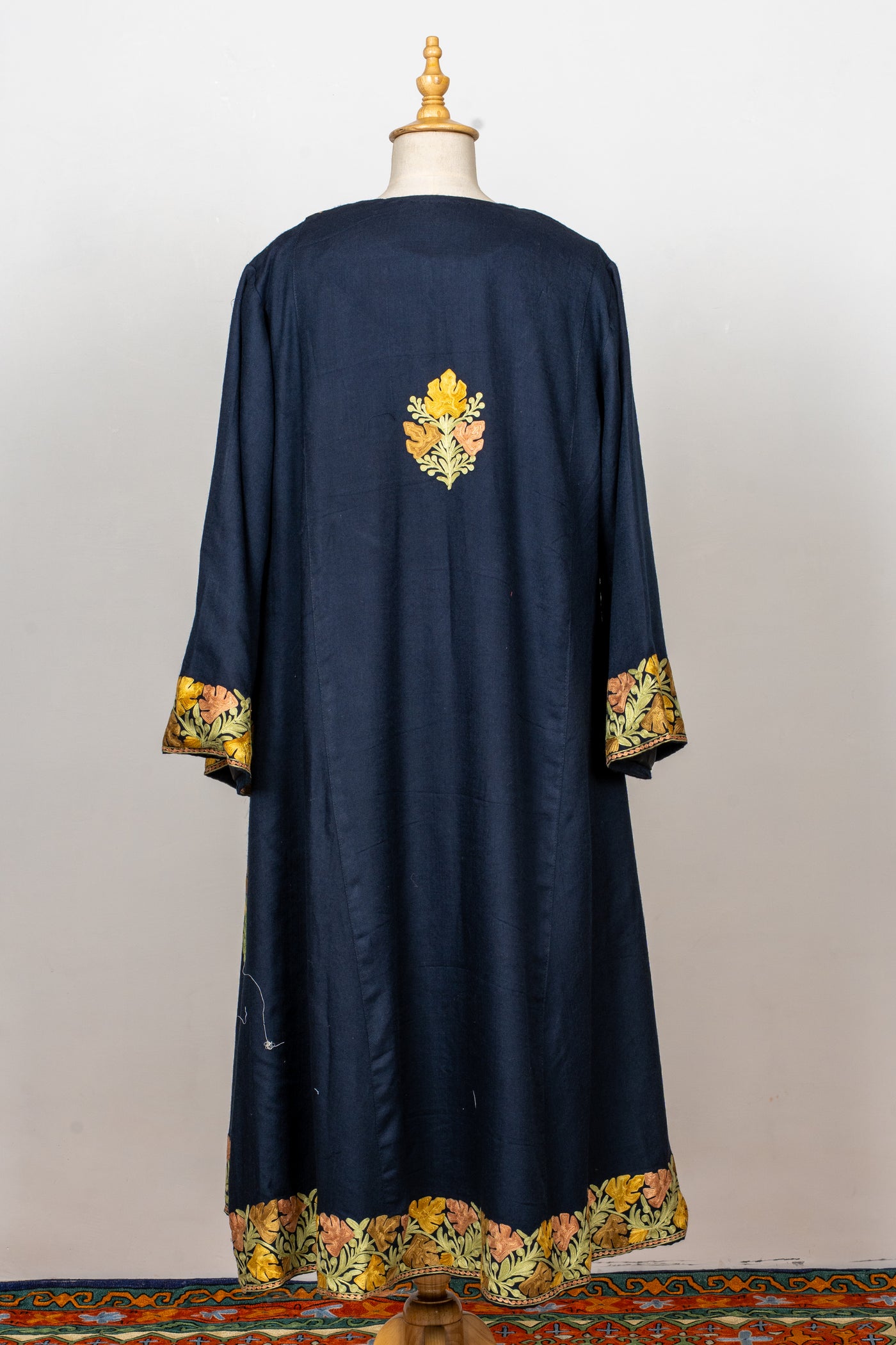 Navy Regal Aari Embroidered Abaya
