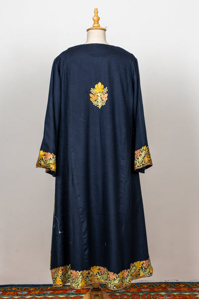 Navy Regal Aari Embroidered Abaya