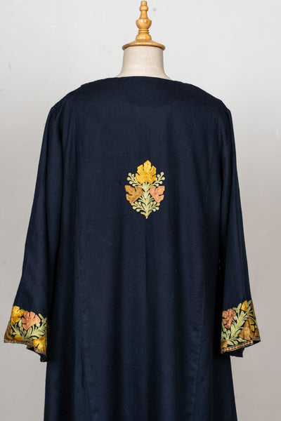 Navy Regal Aari Embroidered Abaya