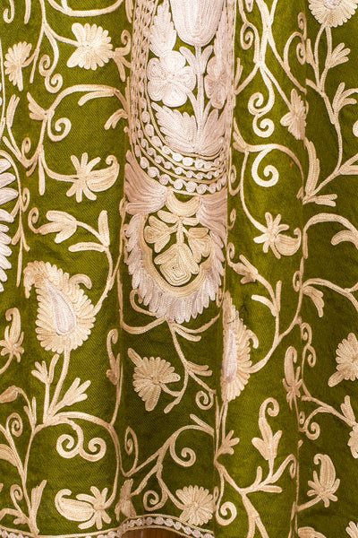 Olive Vine Aari Embroidered Abaya