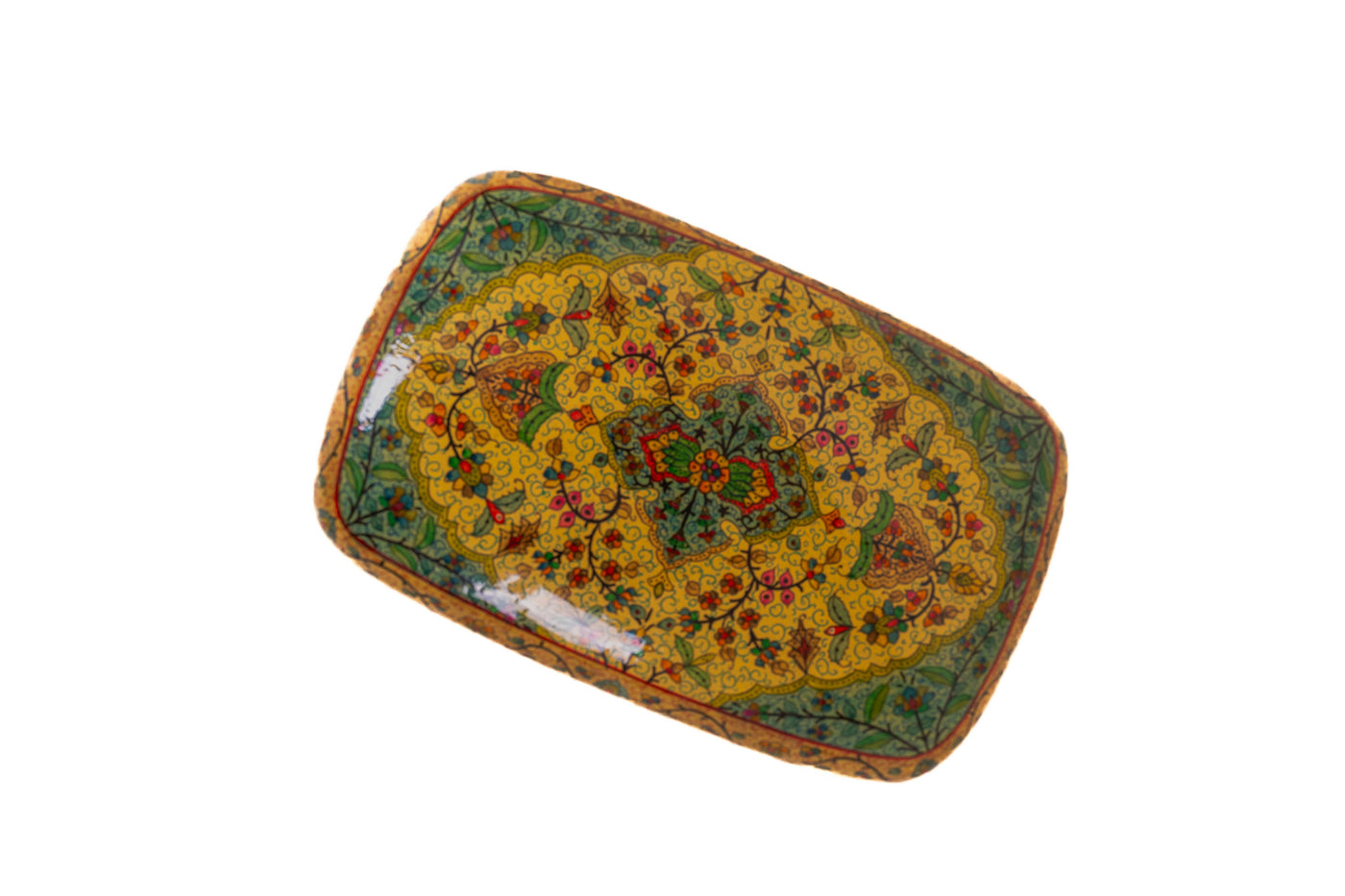 Meadow Harmony Rectangular Hand-Painted Paper Mache Box