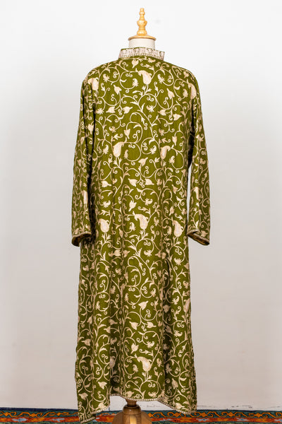 Olive Vine Aari Embroidered Abaya