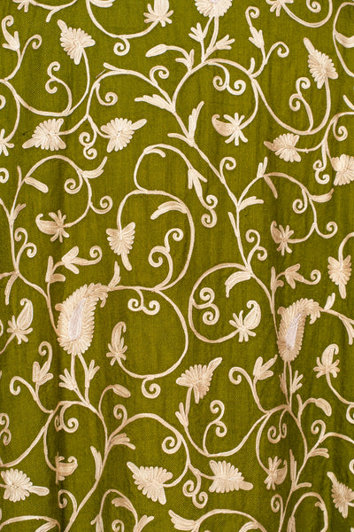 Olive Vine Aari Embroidered Abaya