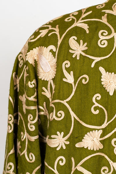 Olive Vine Aari Embroidered Abaya
