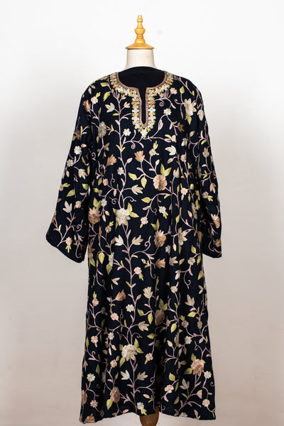 Midnight Vine Aari Embroidered Abaya