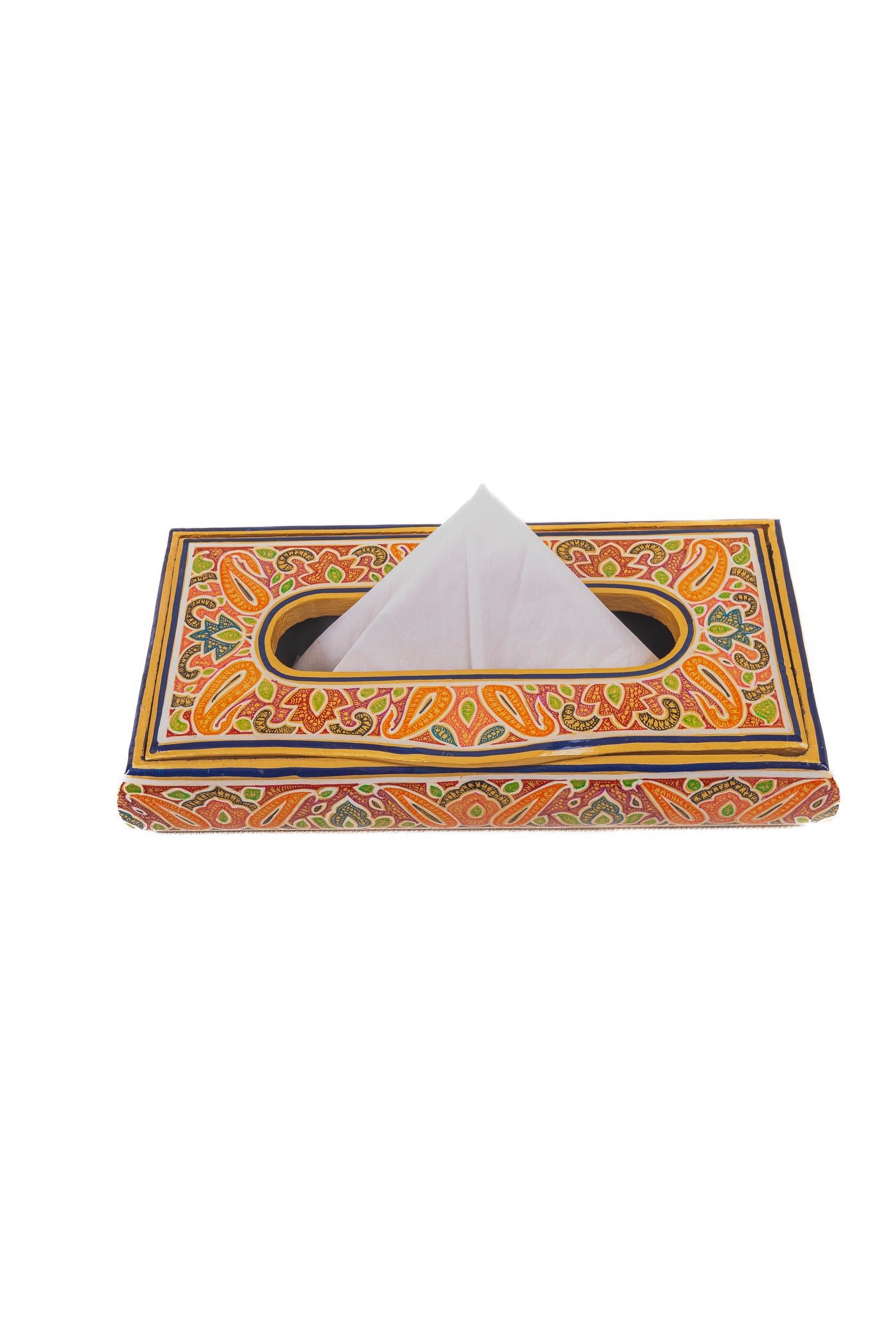 Paisley Grandeur Hand-Crafted Paper Mache Tissue Box