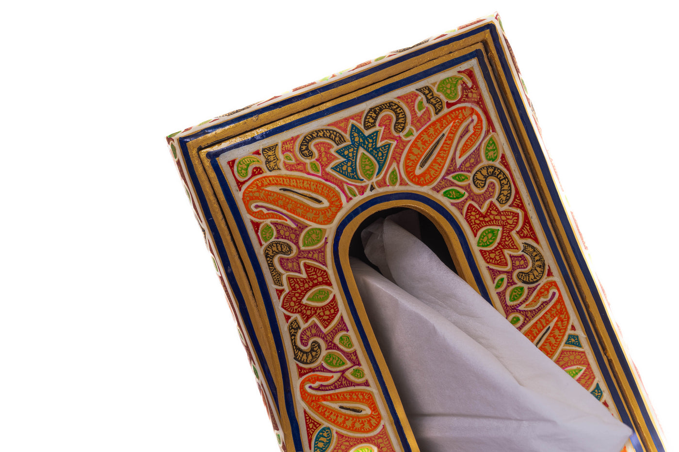 Paisley Grandeur Hand-Crafted Paper Mache Tissue Box