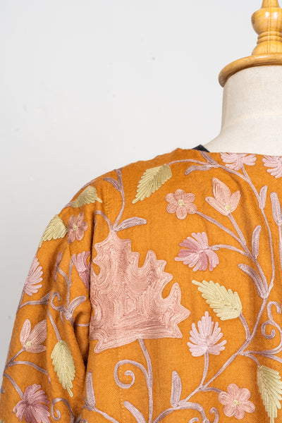 Amber Leaf Aari Embroidered Abaya