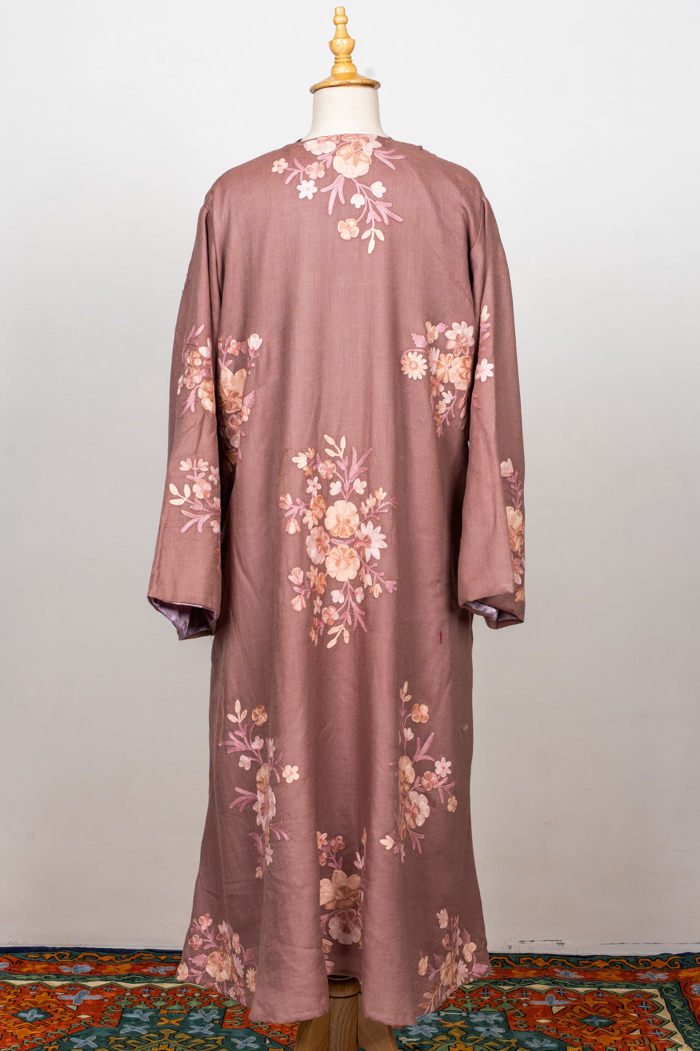 Dusty Rose Aari Embroidered Abaya