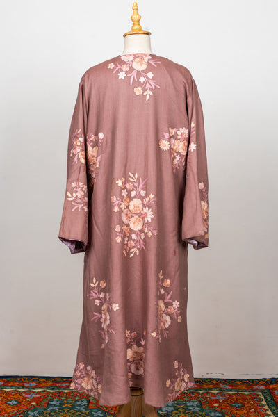 Dusty Rose Aari Embroidered Abaya