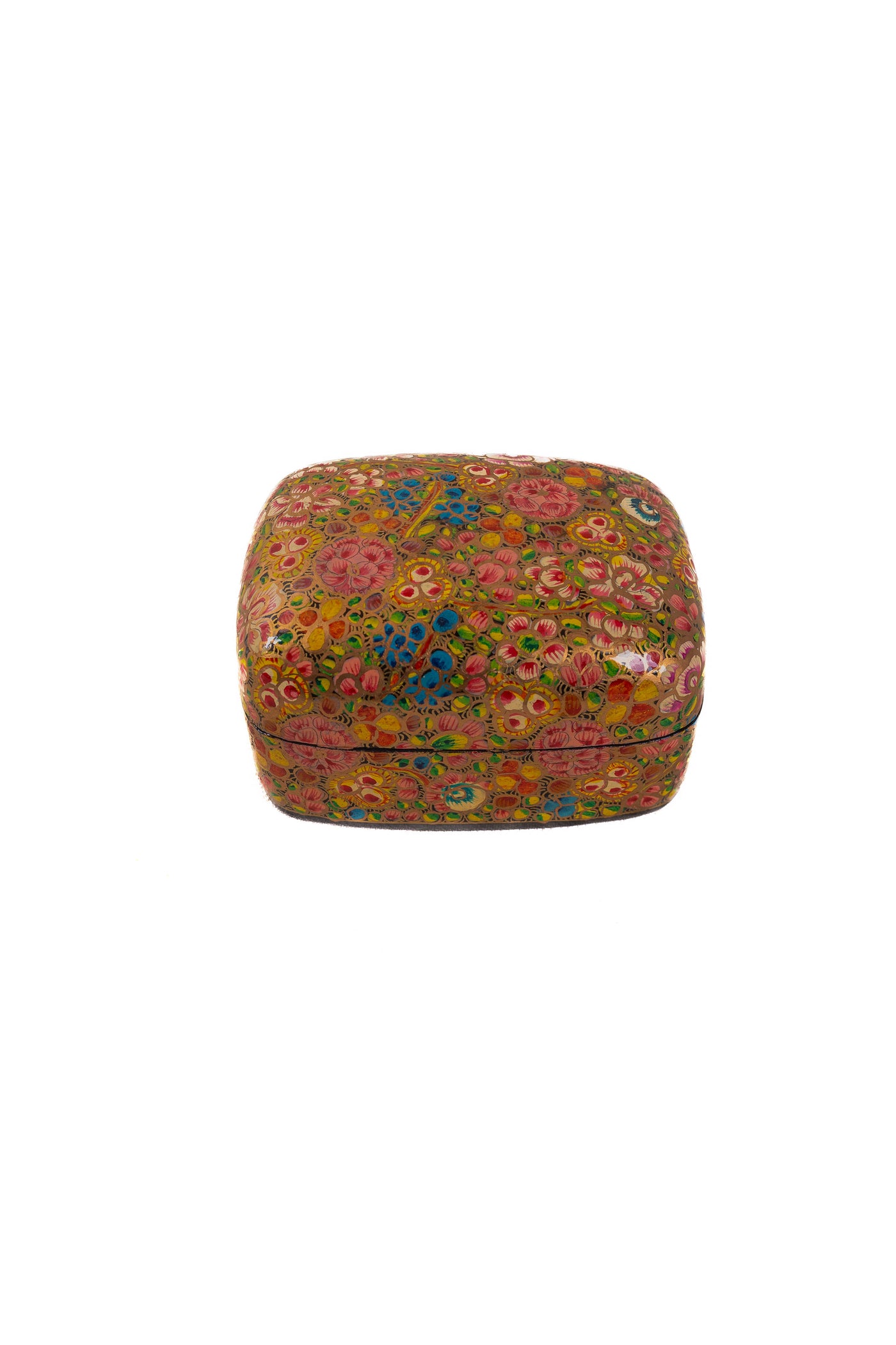 Blooming Paradise Hand-Painted Paper Mache Box