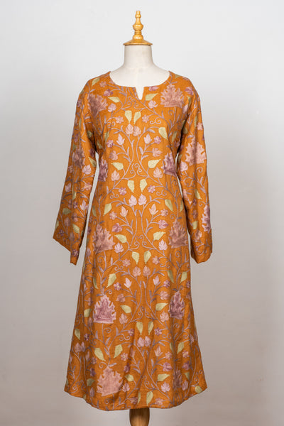 Amber Leaf Aari Embroidered Abaya
