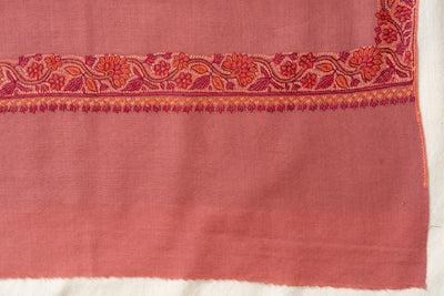 Rosewood Sozni Hand Embroidered Merino Wool Shawl