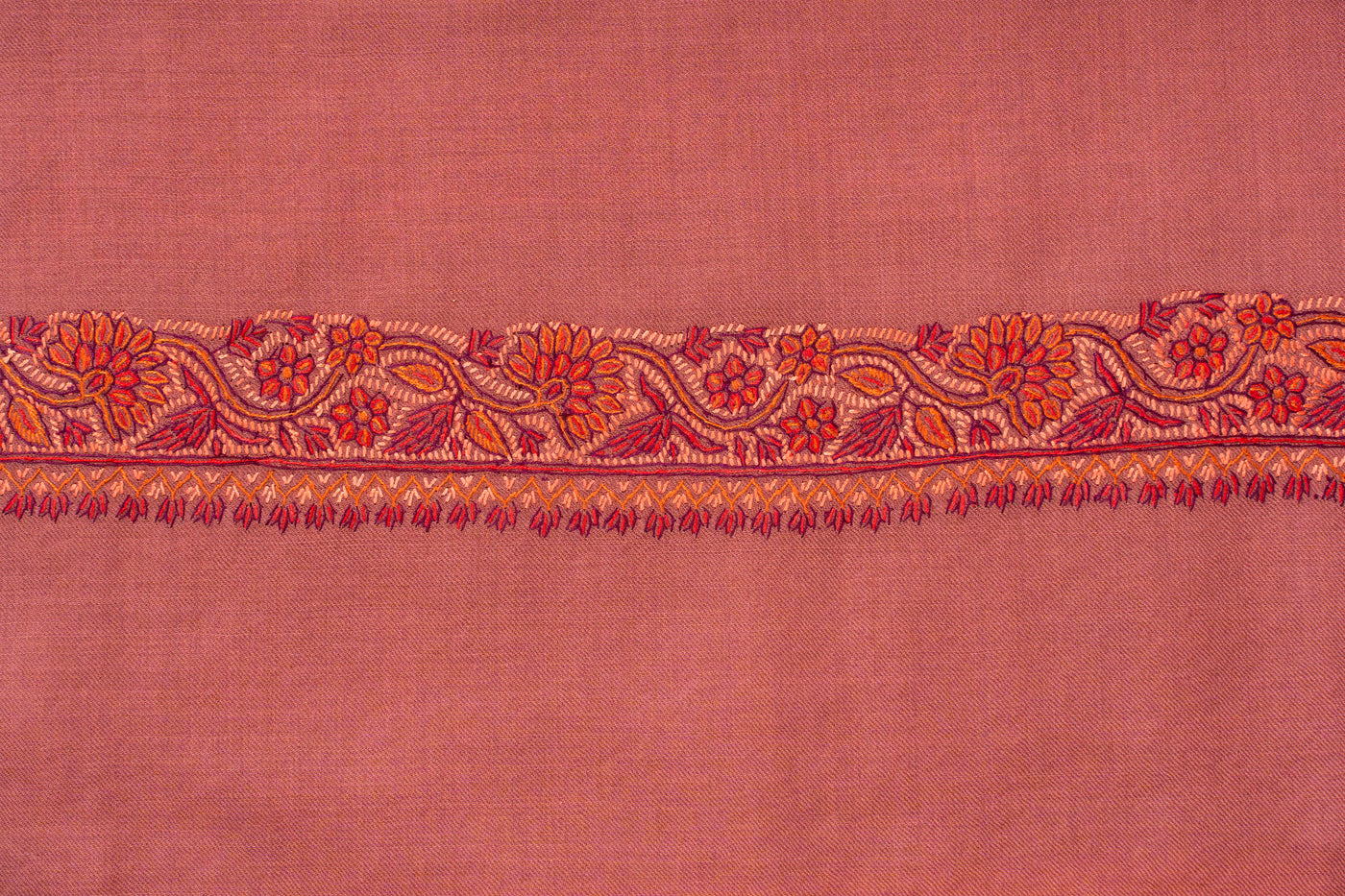 Rosewood Sozni Hand Embroidered Merino Wool Shawl