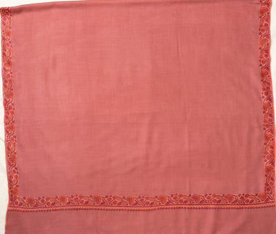 Rosewood Sozni Hand Embroidered Merino Wool Shawl