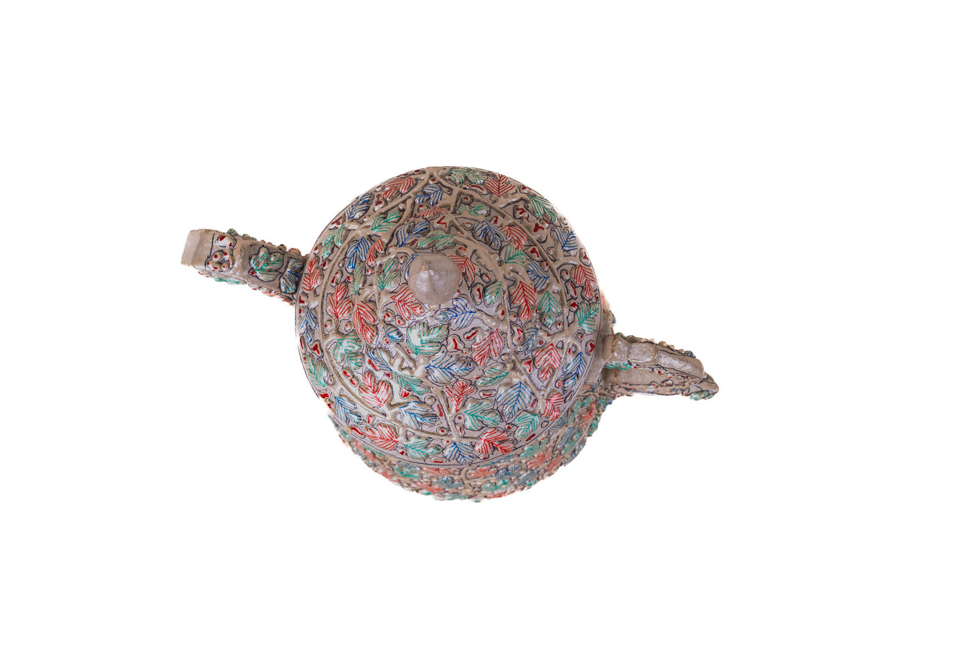 Verdant Charm Hand-Crafted & Hand Painted Teapot