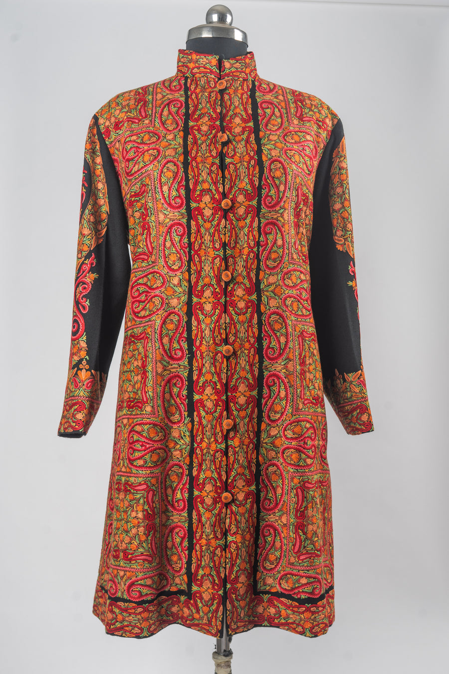 Radiant Kashmiri Charm: Merino Wool Jacket| Hand Aari Embroidery
