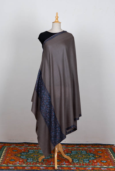 Shaam-e-Falak – Merino Wool Shawl with Sozni Hand Embroidery