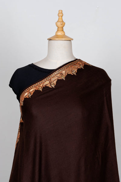 Shahi Nazakat – Merino Wool Shawl with Tilla Embroidery