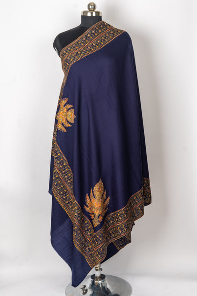 Moonlit Elegance: Kashmiri Hand Embroidered Shawl