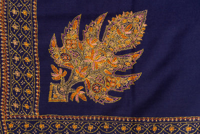 Moonlit Elegance: Kashmiri Hand Embroidered Shawl