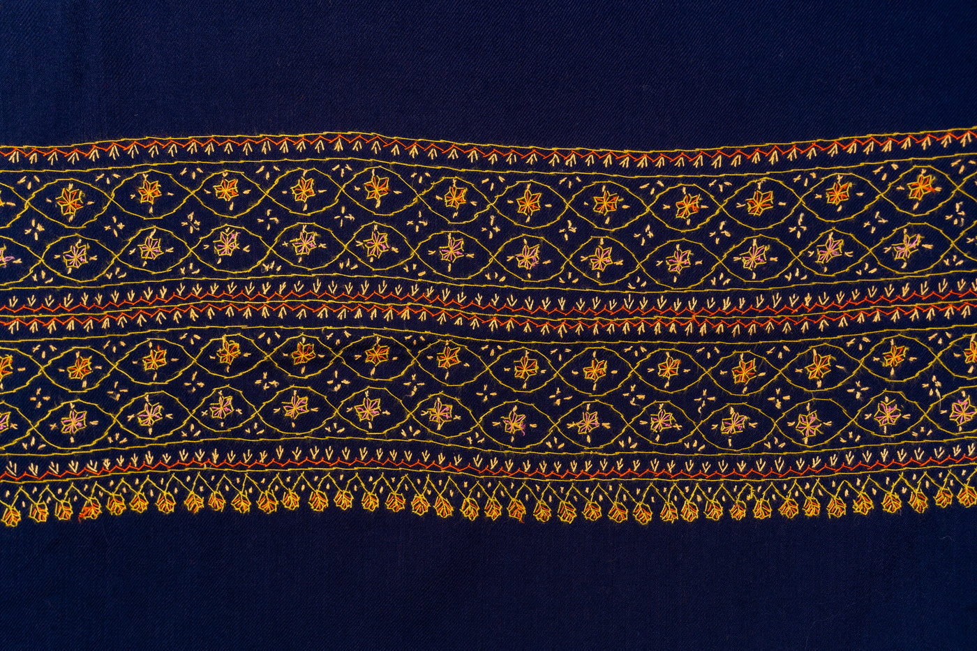 Moonlit Elegance: Kashmiri Hand Embroidered Shawl