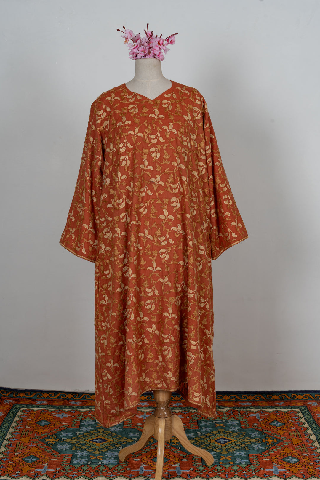 knee length dresses for ladies Kashmiri Dress For Girl main image 0