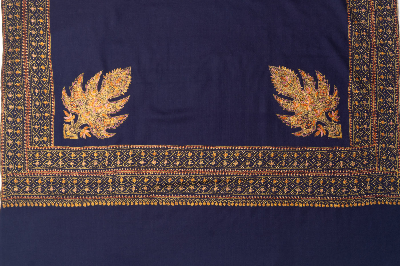 Moonlit Elegance: Kashmiri Hand Embroidered Shawl