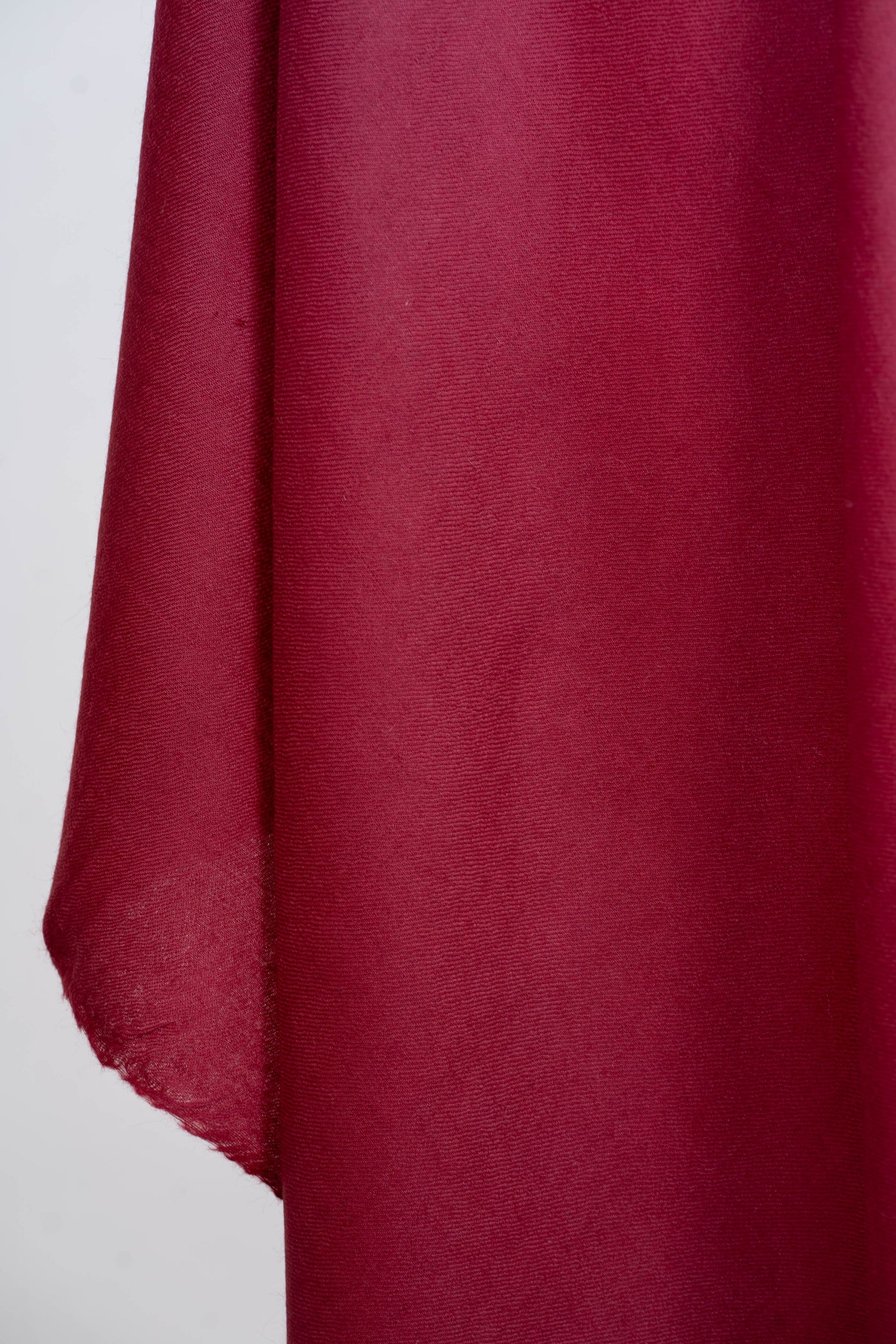 Crimson Elegance: Plain Merino Wool Shawl for Timeless Grace