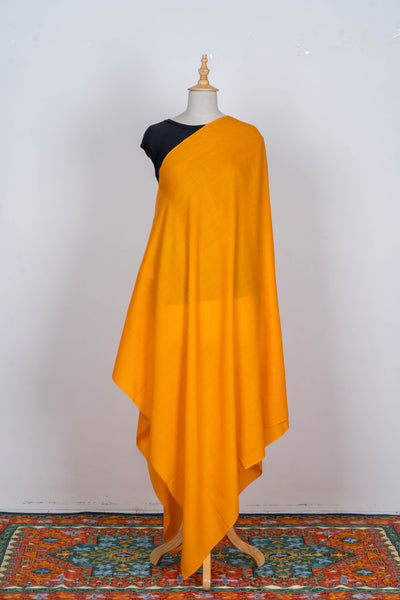 Golden Glow: A Plain Merino Wool Shawl of Radiant Warmth