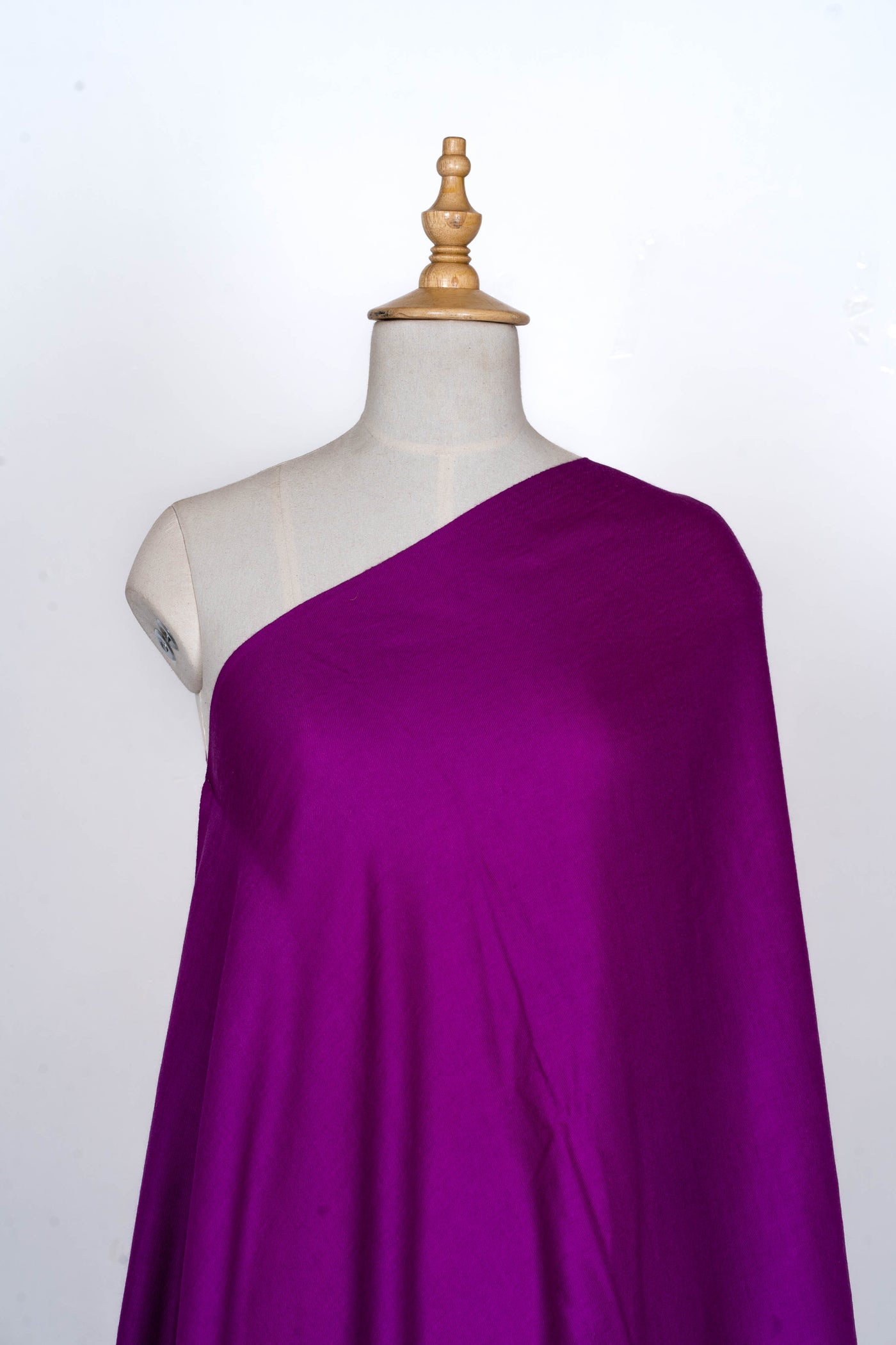 Imperial Plum: A Plain Merino Wool Shawl of Regal Sophistication