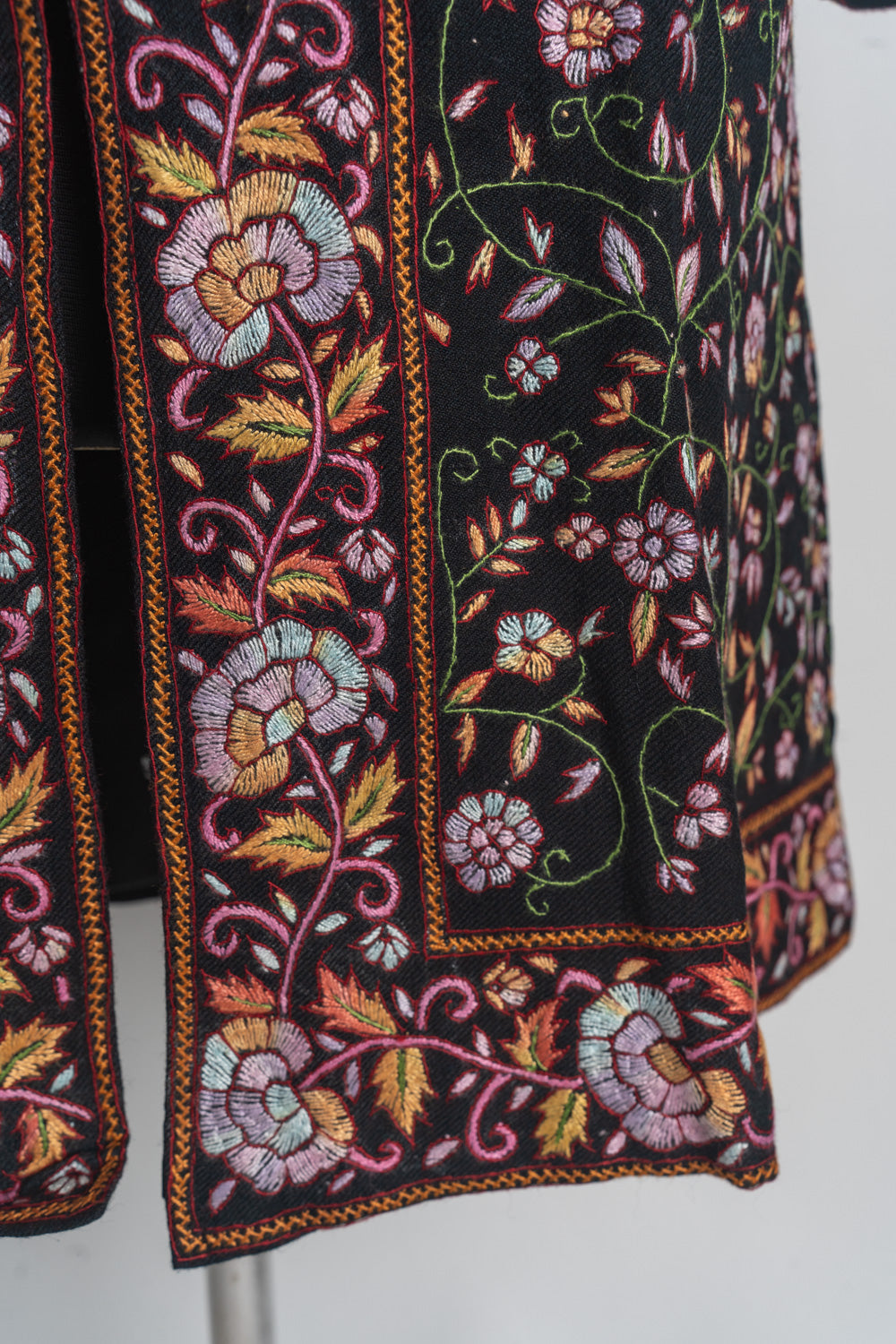 Handcrafted Midnight Garden Kashmiri Embroidered Jacket