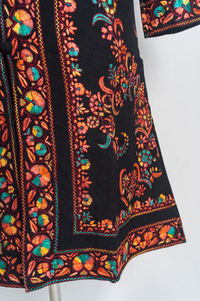 Handcrafted Radiant Beauty Kashmiri Aari Embroidery Long Jacket