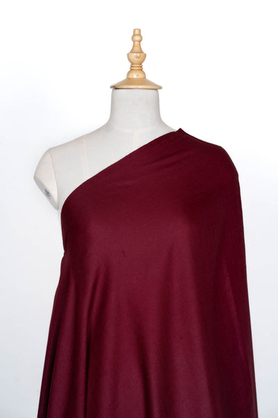 Wine Luxe: A Plain Merino Wool Shawl in Deep Burgundy