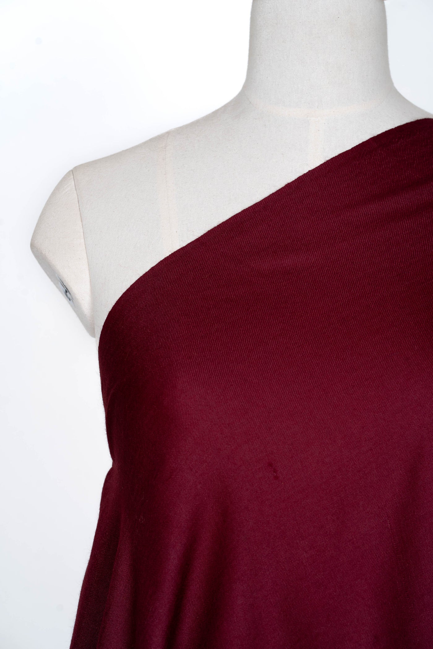 Wine Luxe: A Plain Merino Wool Shawl in Deep Burgundy