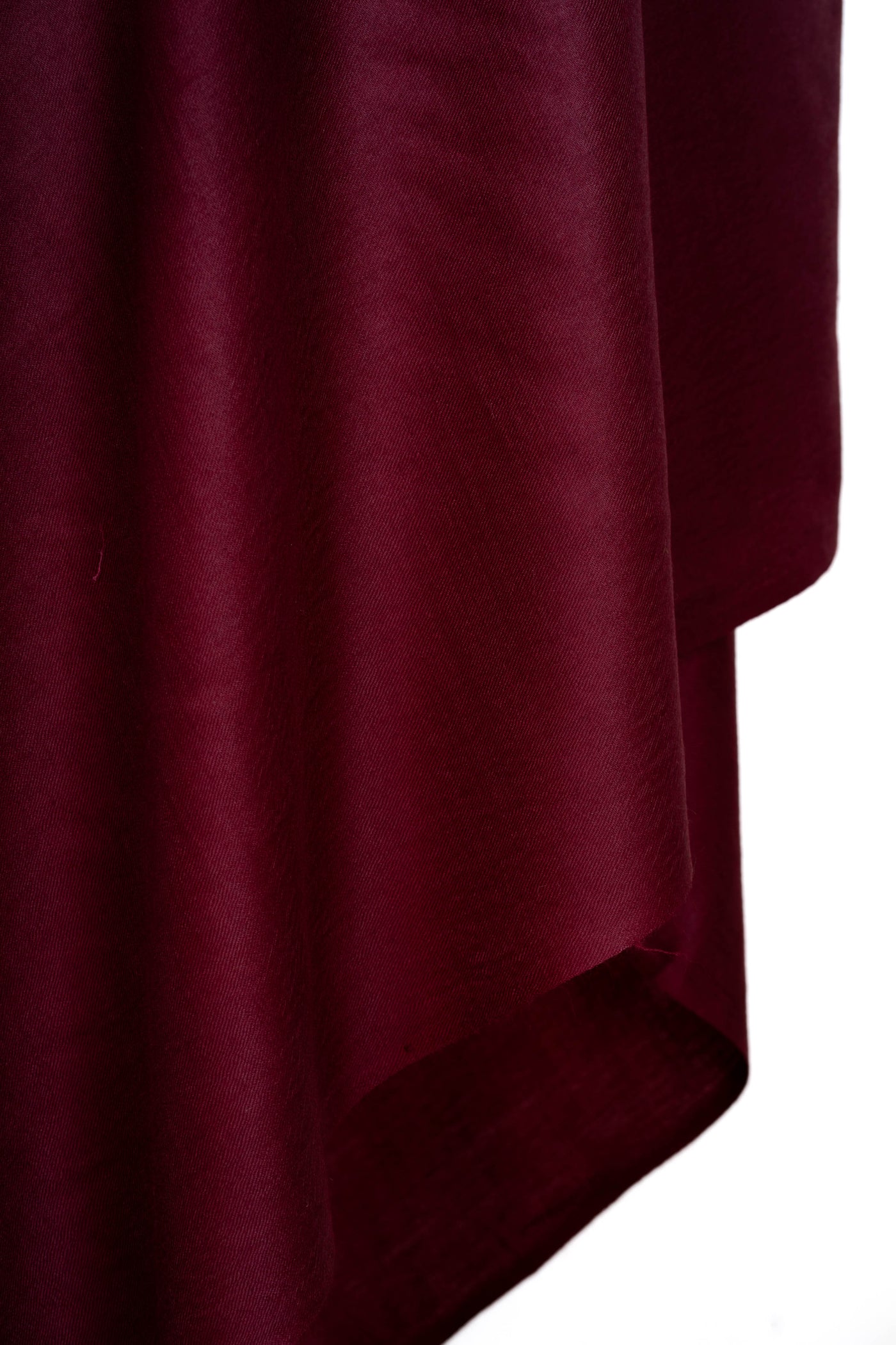 Wine Luxe: A Plain Merino Wool Shawl in Deep Burgundy