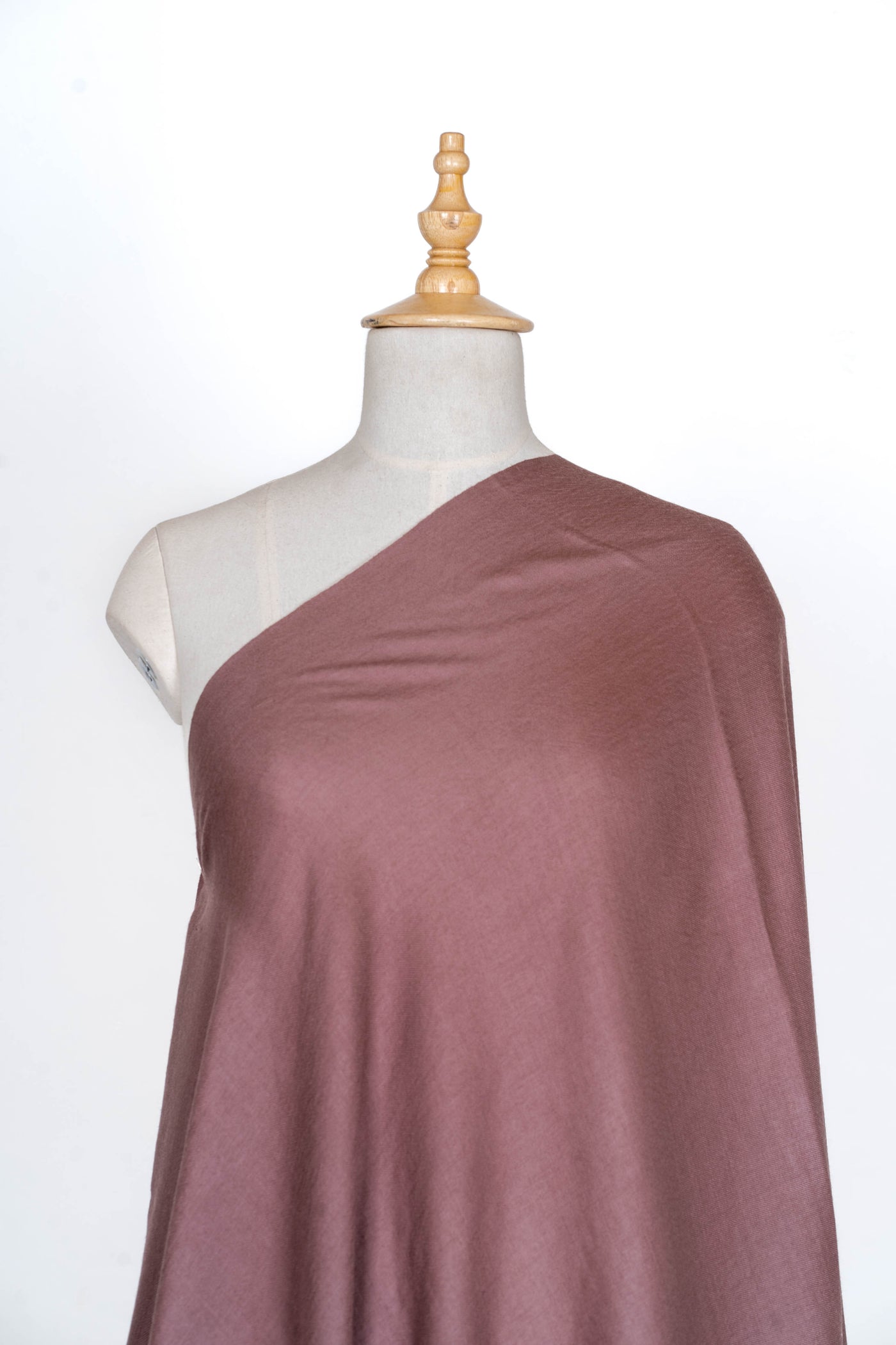 Dusty Cocoa: A Plain Merino Wool Shawl of Subtle Sophistication