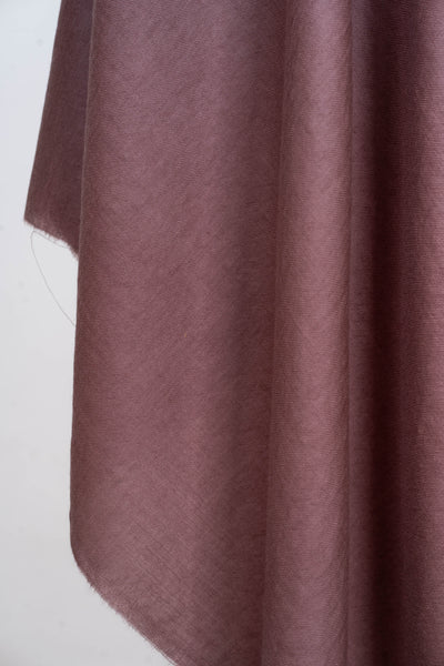 Dusty Cocoa: A Plain Merino Wool Shawl of Subtle Sophistication