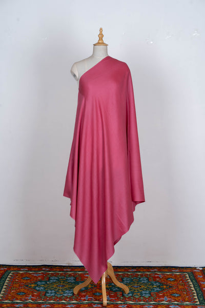 Blush Whisper: A Plain Merino Wool Shawl in Soft Rose