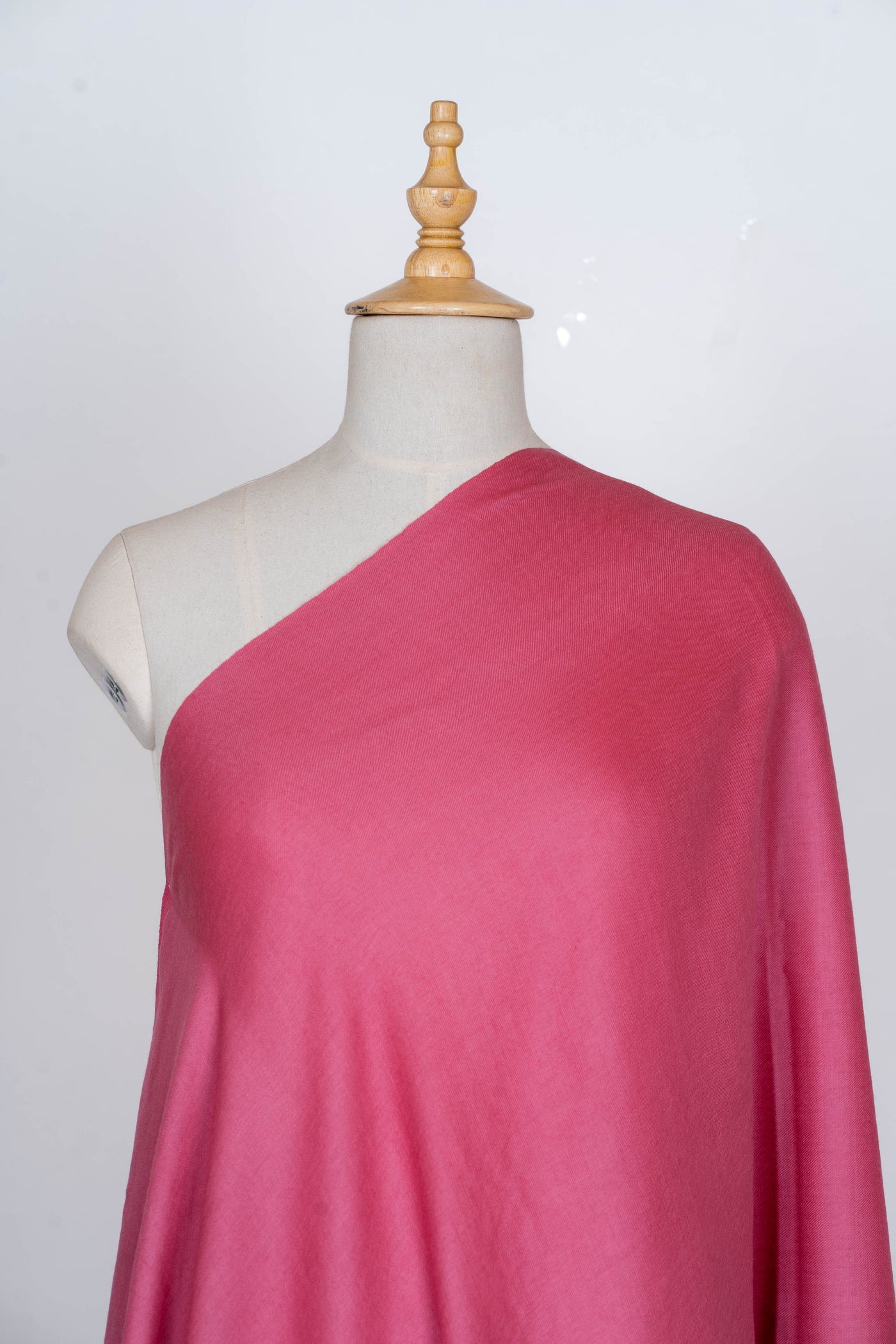 Blush Whisper: A Plain Merino Wool Shawl in Soft Rose