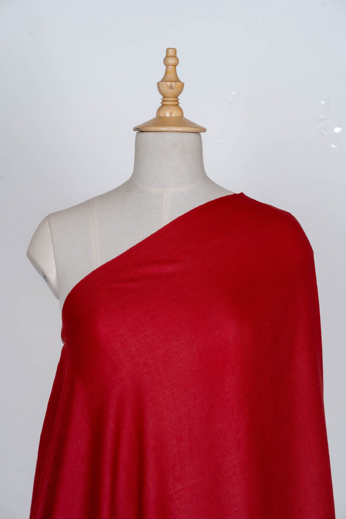 Scarlet Majesty: A Plain Merino Wool Shawl in Bold Red