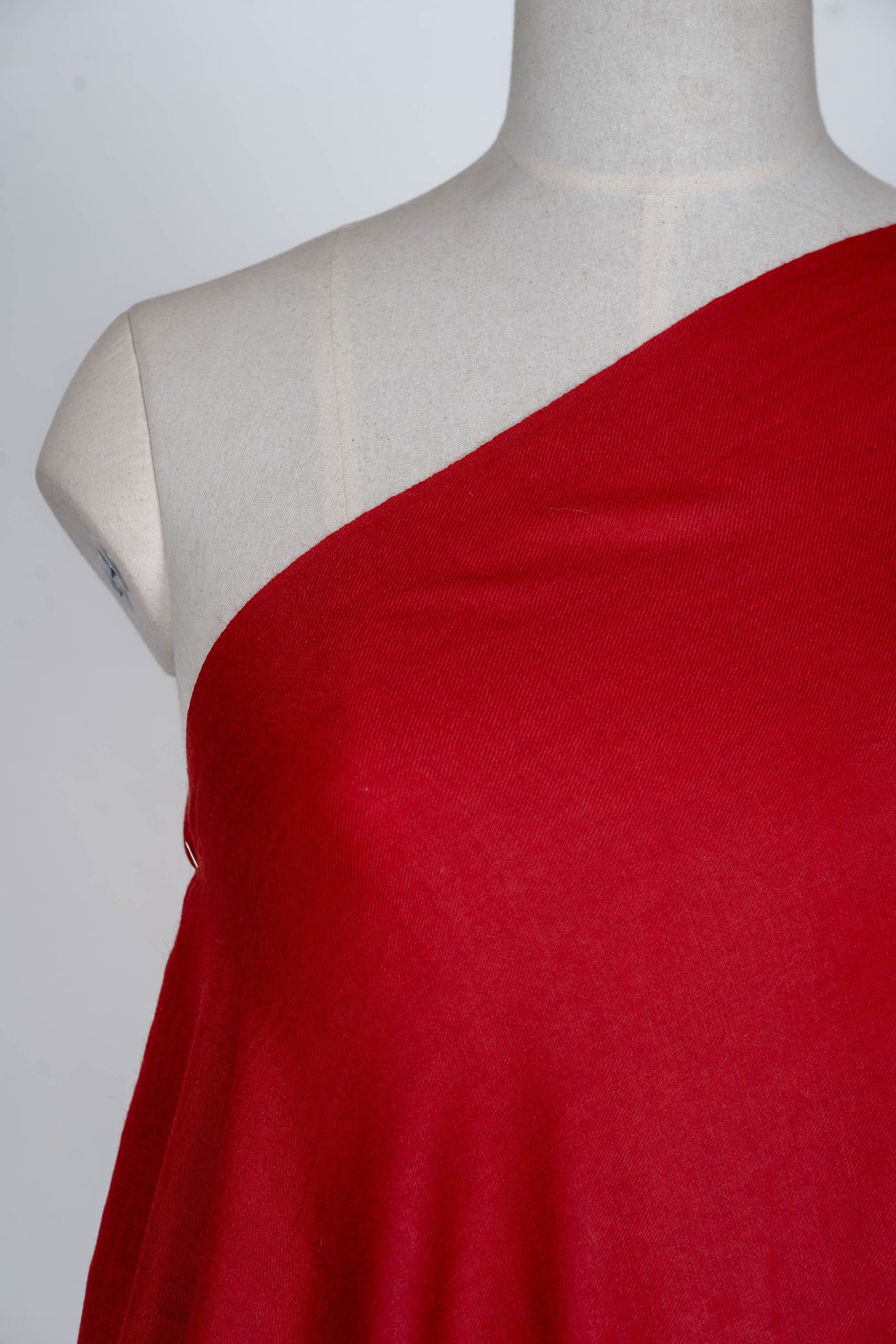 Scarlet Majesty: A Plain Merino Wool Shawl in Bold Red