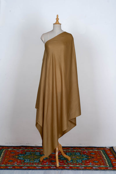 Golden Sand: A Plain Merino Wool Shawl of Warm Neutrals