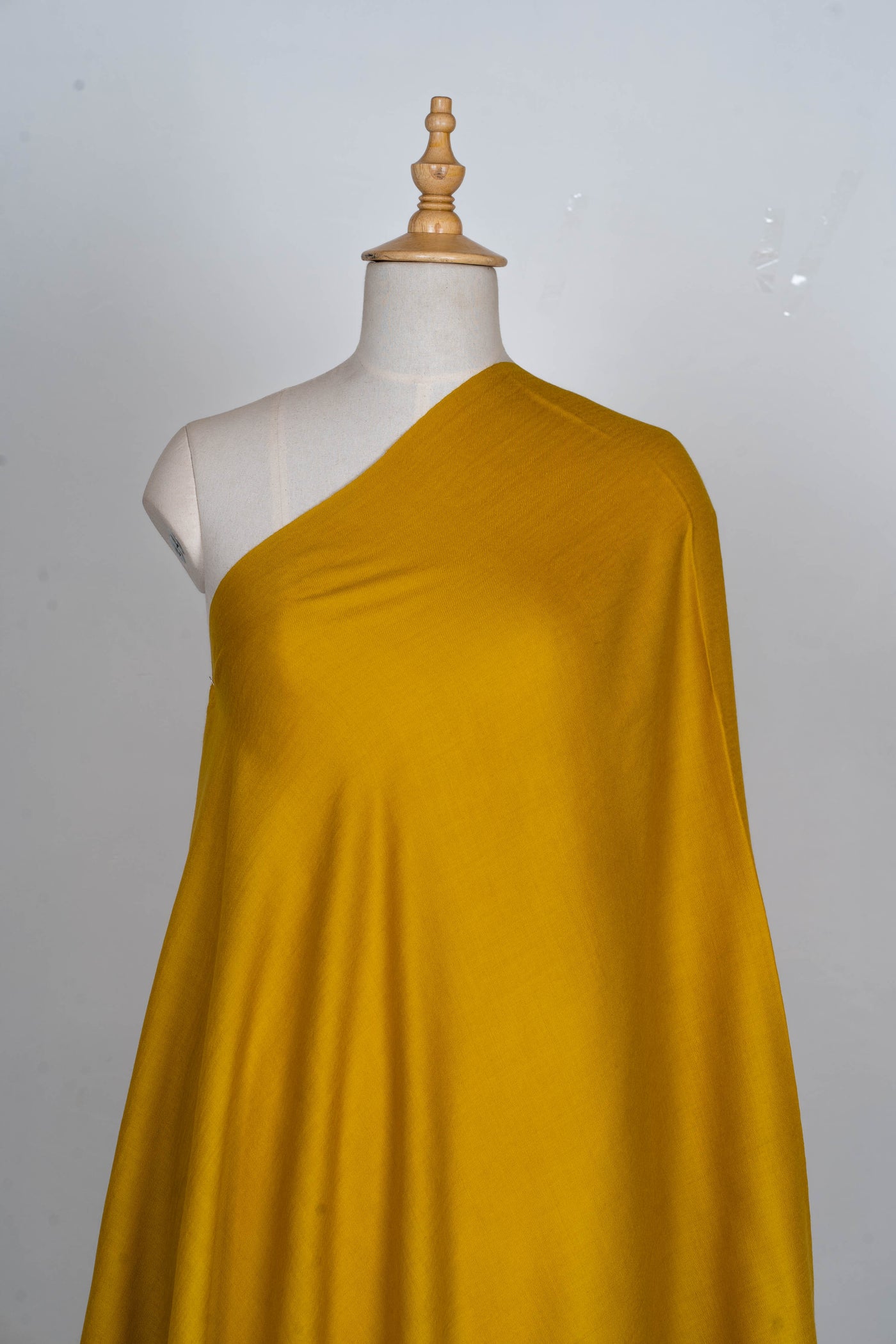 Golden Ochre: A Plain Merino Wool Shawl of Radiant Warmth